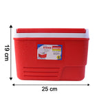 Picnic and outdoor drink storage cooler in red