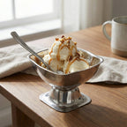 Durable stainless steel dessert bowls ideal for ice cream and cold treats