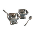 Kitchen set featuring 6 stainless steel ice cream cups with spoons