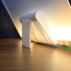 Close-up view of LED illuminated acrylic writing board