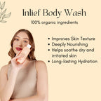 Hydrating body wash being used in the shower for cleansing