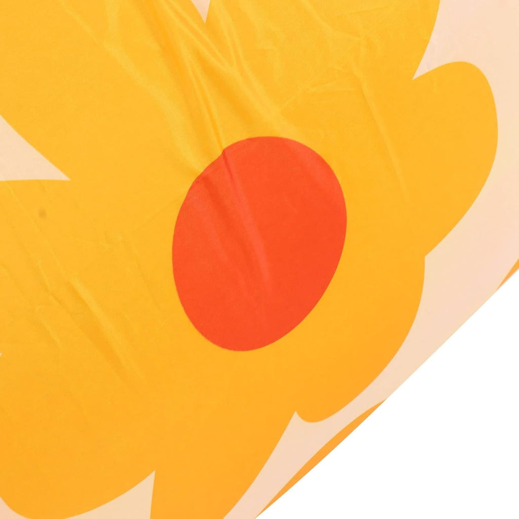 Flower print inflatable air lounger sofa, perfect for outdoor leisure