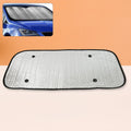 Car Windshield Sun Shade folded neatly, ready for storage.