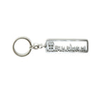 Religious metal keychain with spiritual engraving