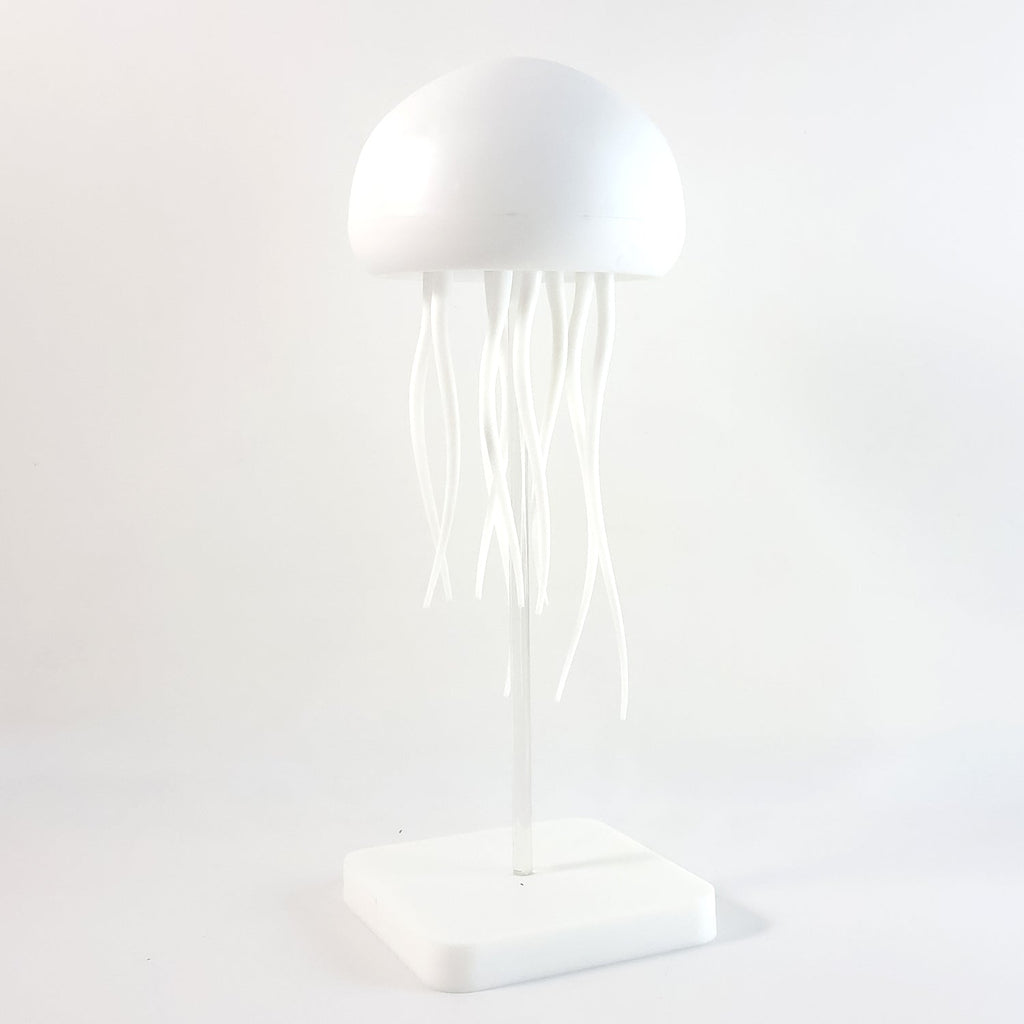 Colourful LED jellyfish lamp creating ambient lighting for home