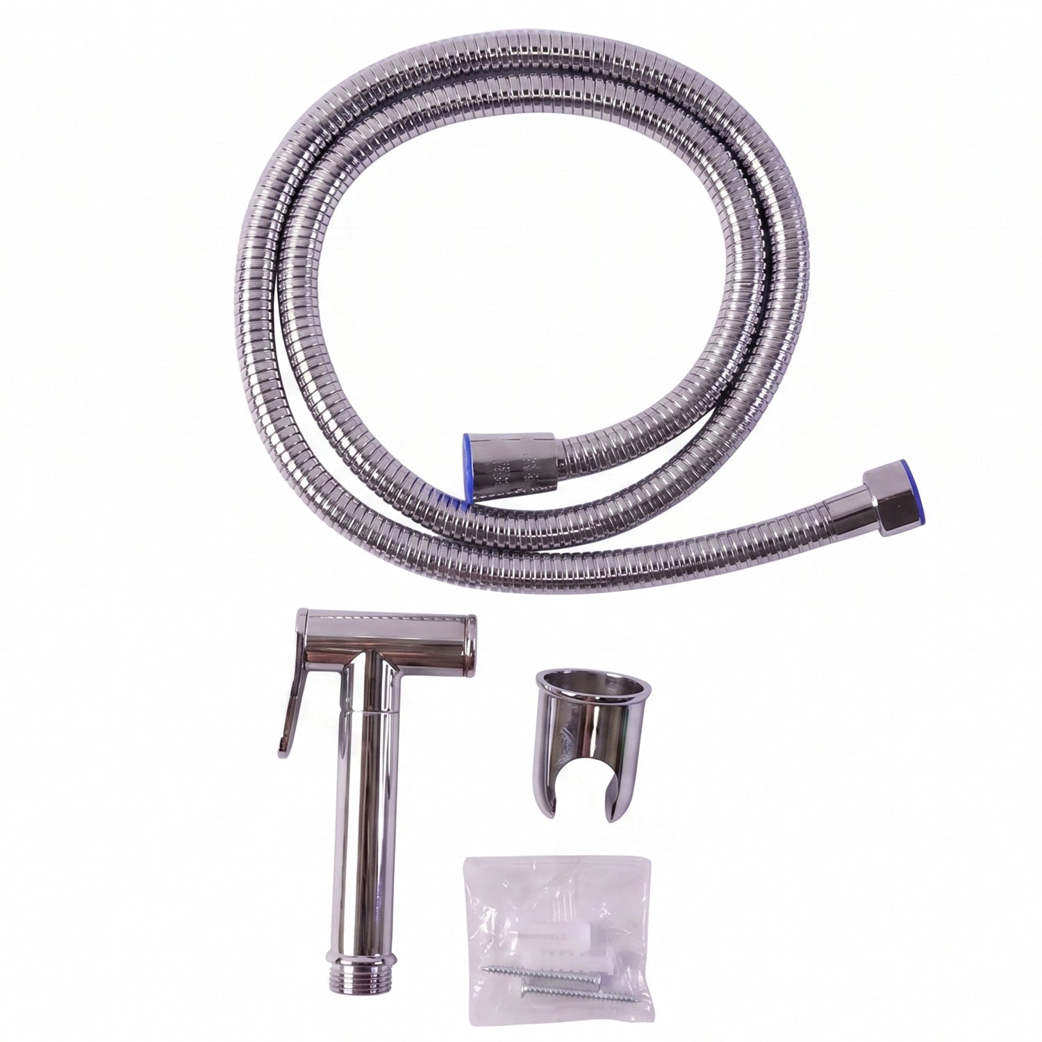 Health faucet with double lock hose in bathroom