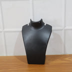 Back view of sturdy black necklace display stand mannequin bust in India