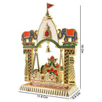 Spiritual pooja jhula set with sturdy metal frame and decorative accents
