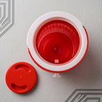 Back side view of the diamond cut plastic water jug with integrated tap.