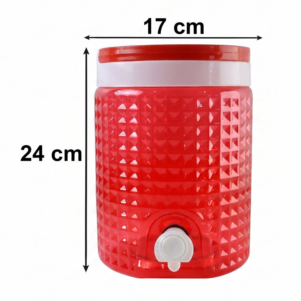 ChillPour water jug standing on a sturdy base, showing the convenient built-in tap.