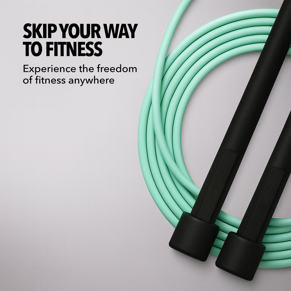 Lightweight skipping rope with foam handles for easy portability