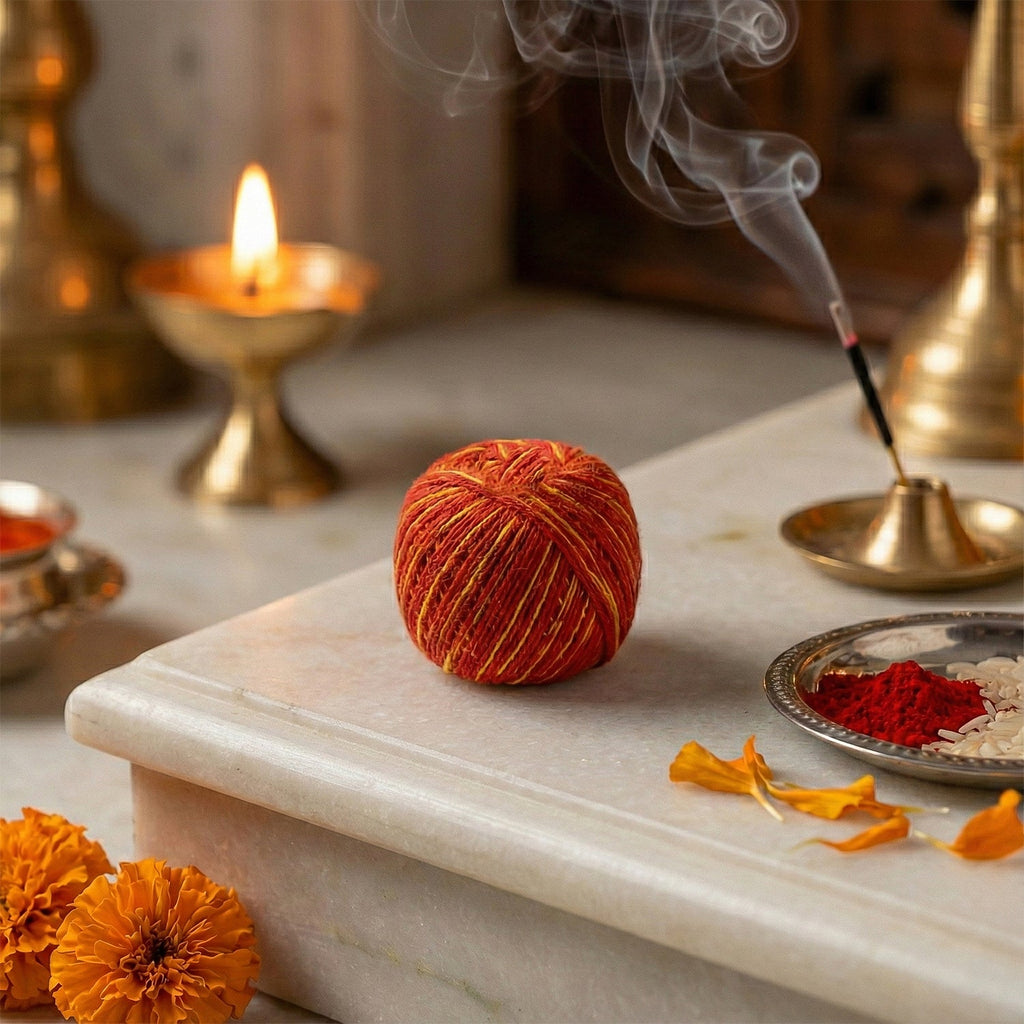 Mauli thread for puja ceremonies and spiritual practices