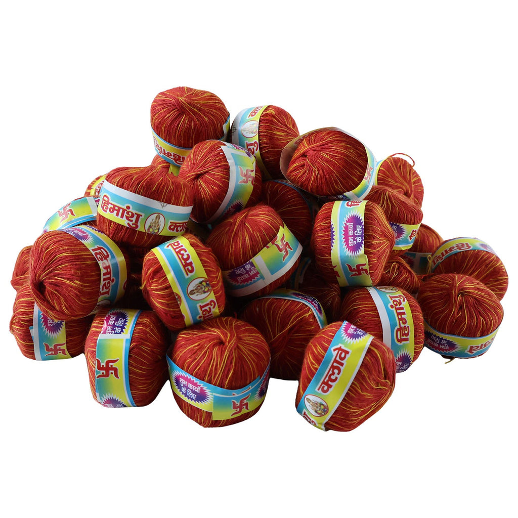 Traditional cotton moli threads bundle for prayers and religious functions