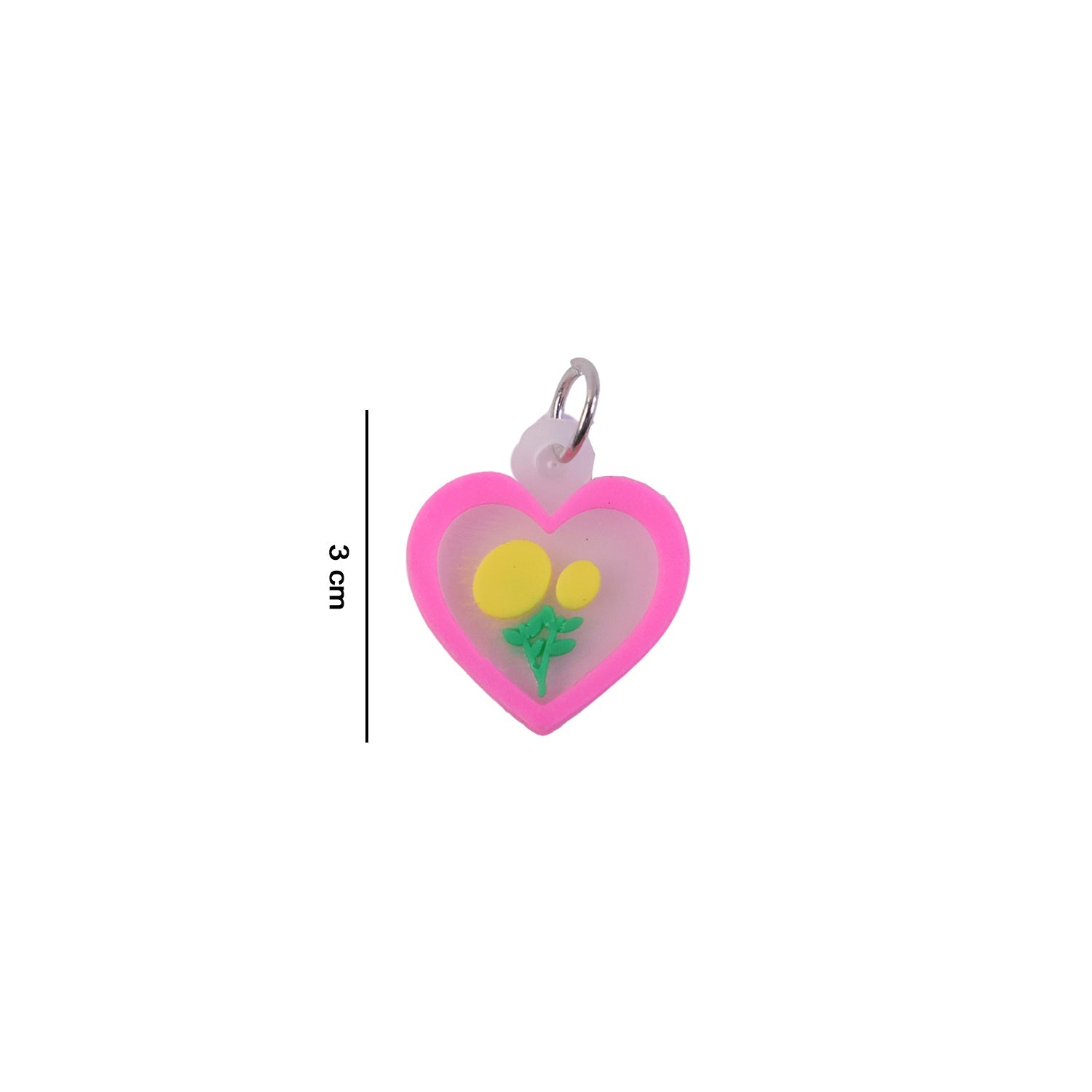 Flower design keyring charms for bags and keys