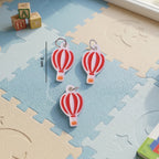 Vivid hot air balloon keychains for bags and key organization