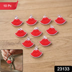 Set of 10 trendy lips-shaped bag charms and keychains