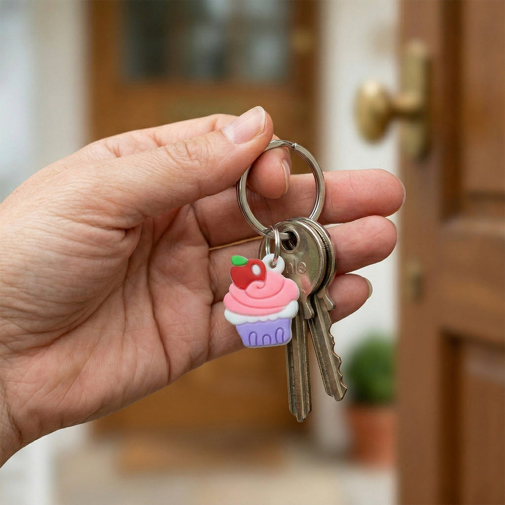 Cupcake design key holder for keys or bags
