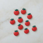 Red apple charm key holder for keys or bags