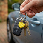 Durable banana keychain as decorative accessory