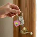 Heart-shaped and floral bag charms for everyday use