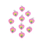 Girls bag charm accessories with heart and flower designs