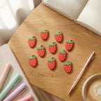 Cute strawberry bag charm keychain pack
