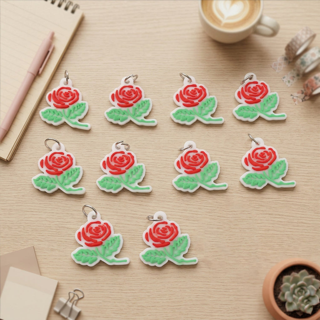 Rose-designed keychain pack for gifts and accessories