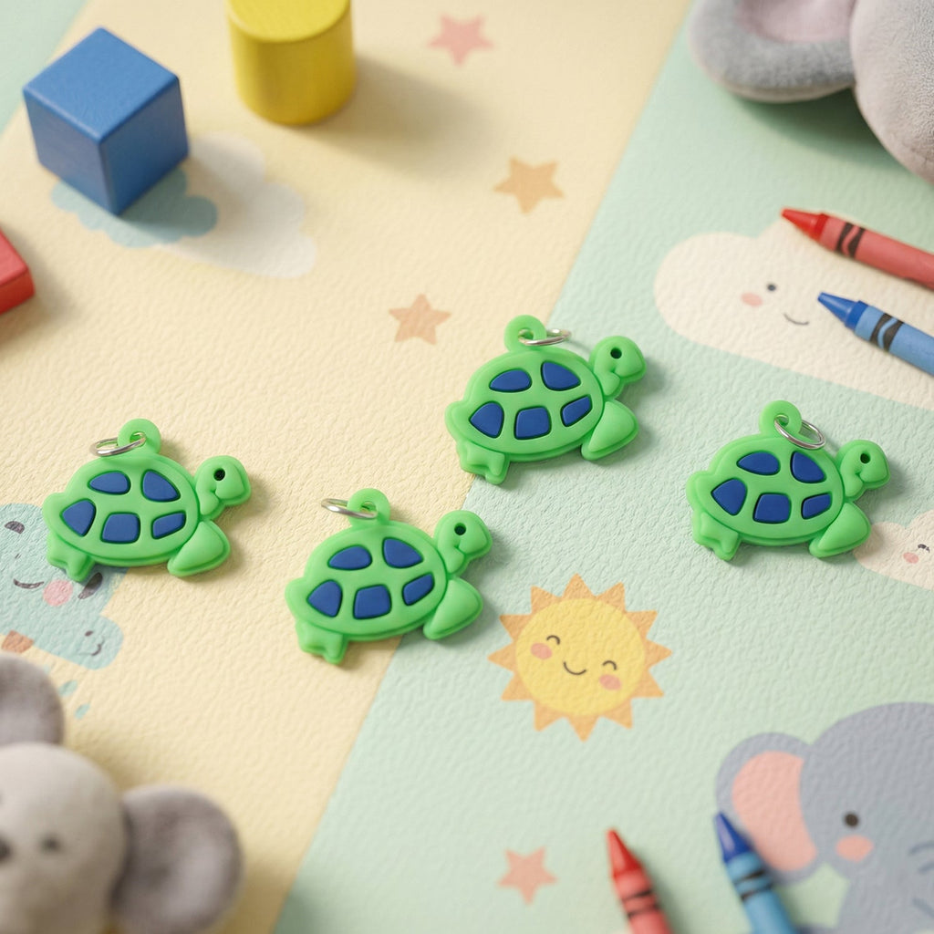 Cartoon turtle keyring set for everyday use