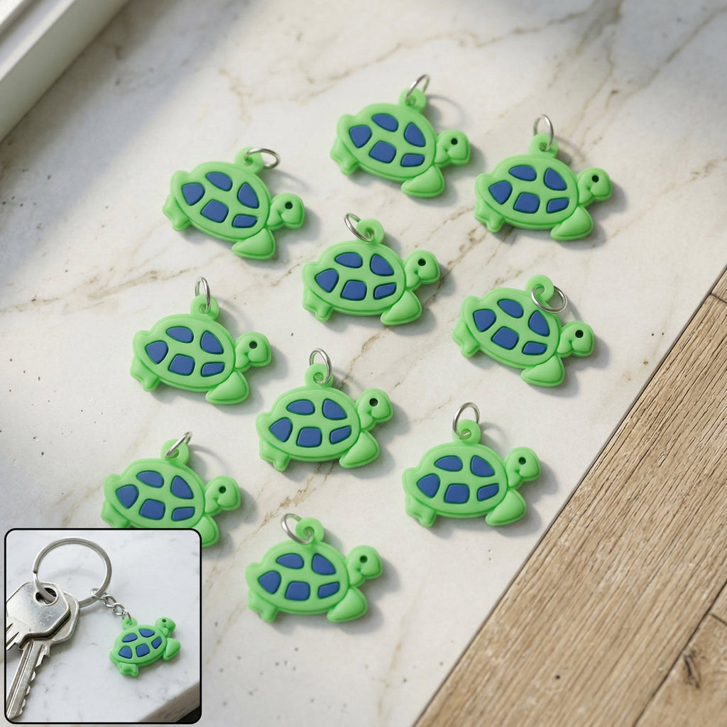 Cartoon turtle key ring set for bags and keys