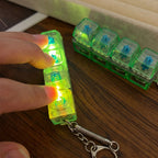 Desk-friendly mechanical switch fidget keychain gadget