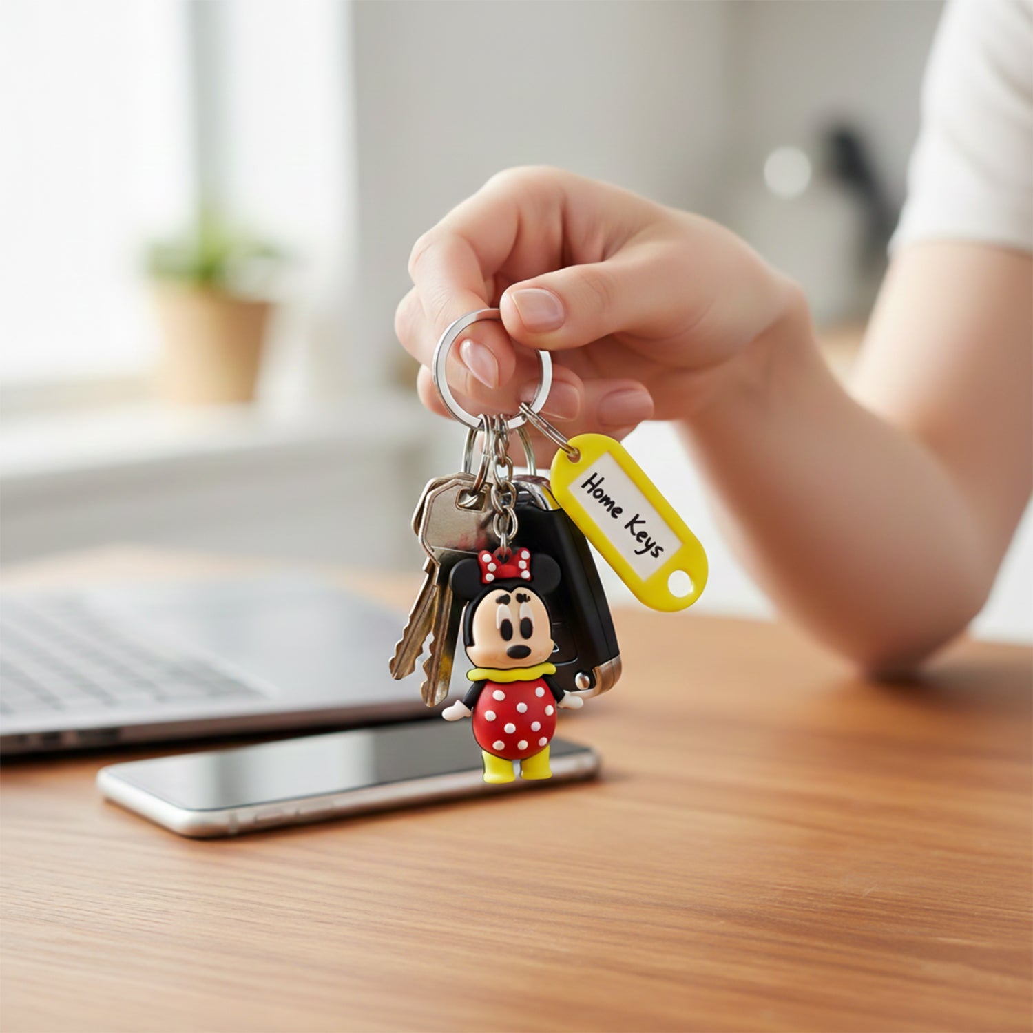 Cute cartoon keychain accessory with detailed smooth finish