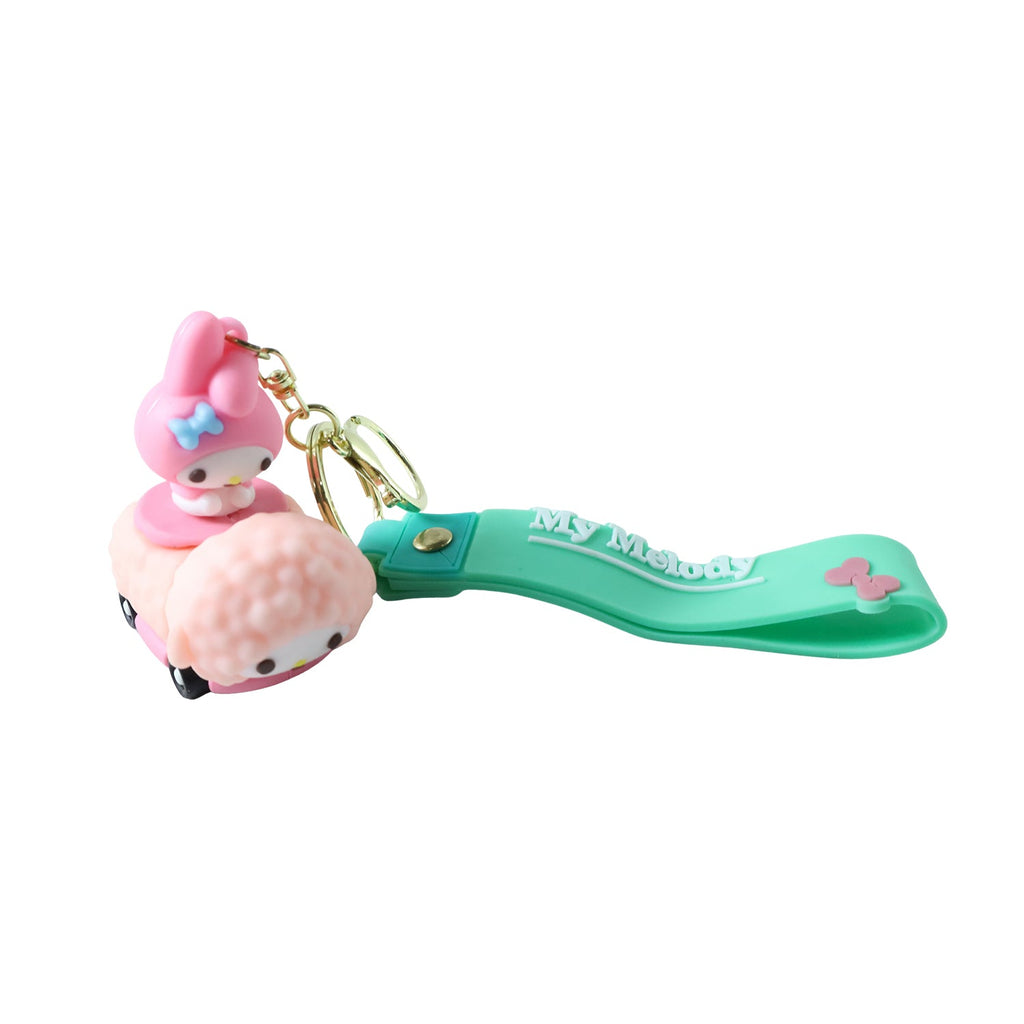 Toy-style cartoon character silicone keychain for keys and bags