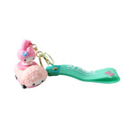 Toy-style cartoon character silicone keychain for keys and bags