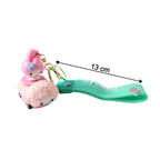 Silicone cartoon keychain with flexible strap for decorative use