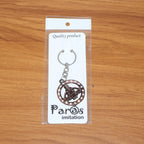 Decorative Jai Shree Shyam keychain with strong ring and spiritual design