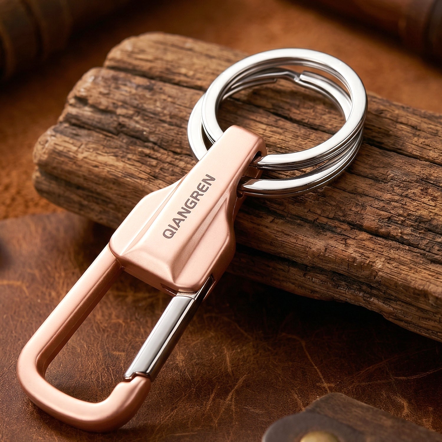 Keychain organizer on a dark background
