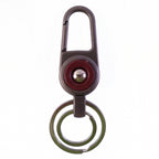Keyholder with dual rings and locking carabiner clip attached to belt loop