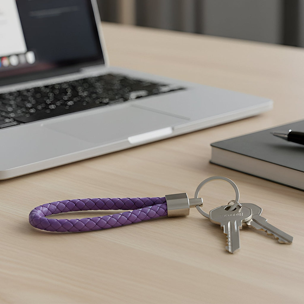 Braided Loop Keychain Set – Stylish 4-Piece Key Organizer