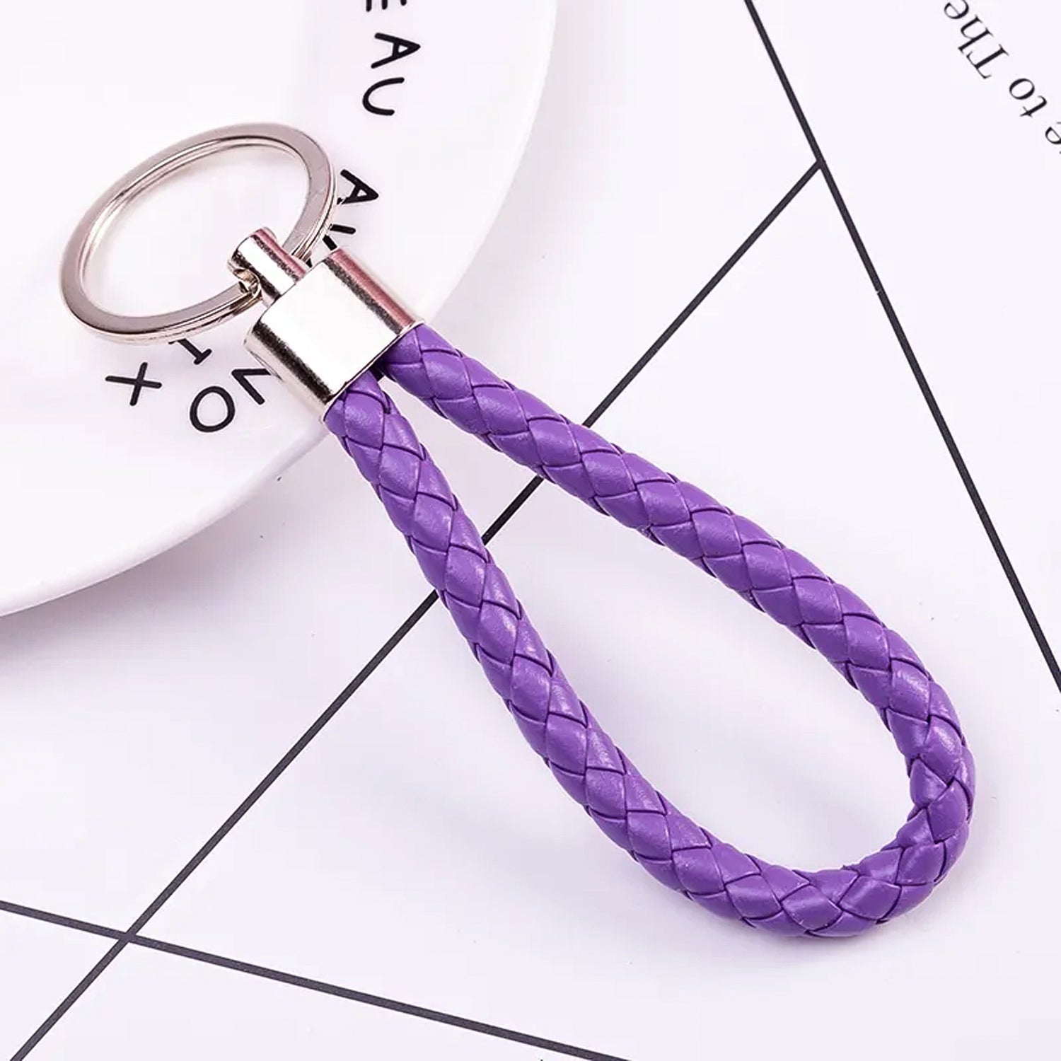 Braided Loop Keychain Set – Stylish 4-Piece Key Organizer