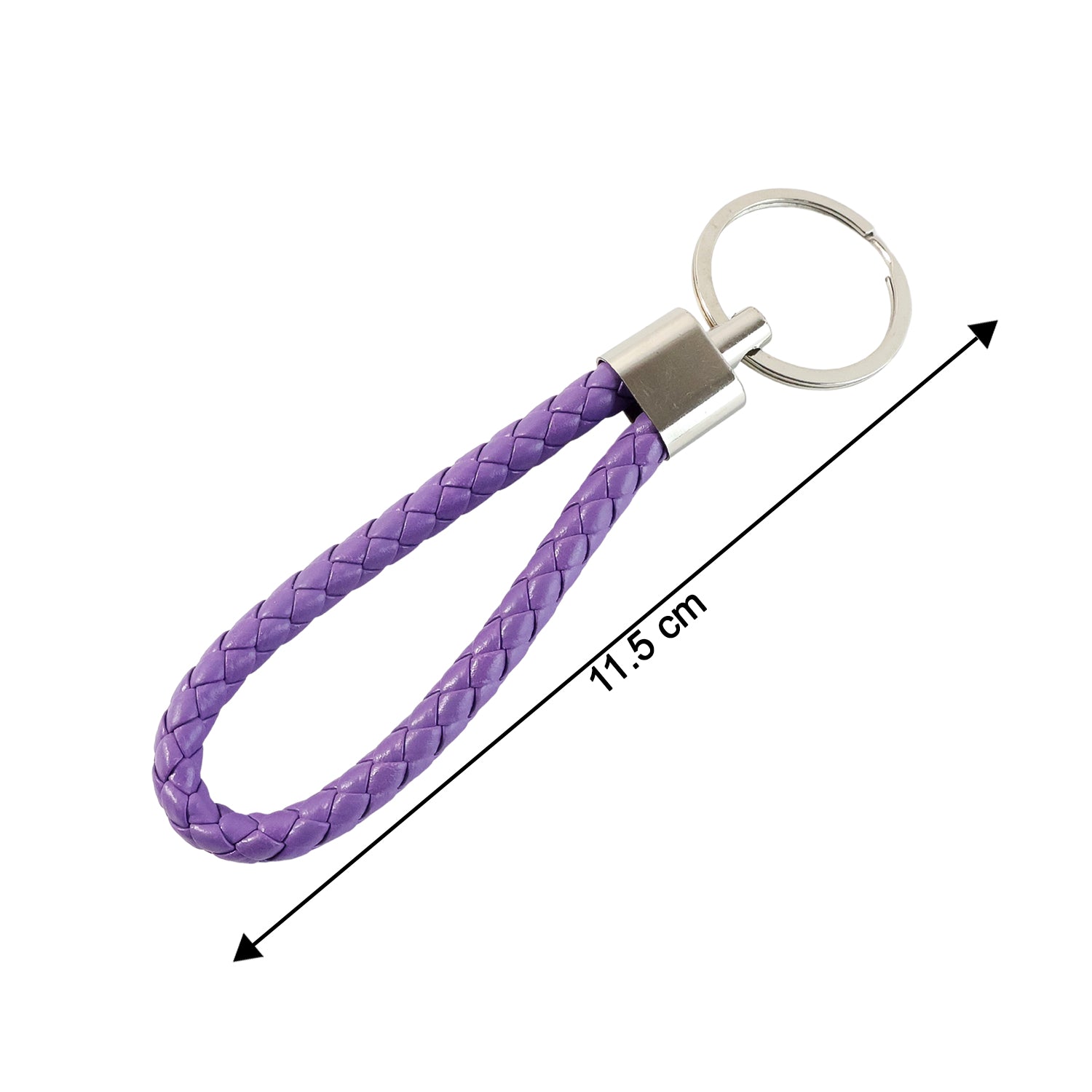 Four-piece braiding loop keychain set neatly arranged