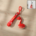 Cute cartoon snake keychain with vibrant 'I Love You' strap and clip hook