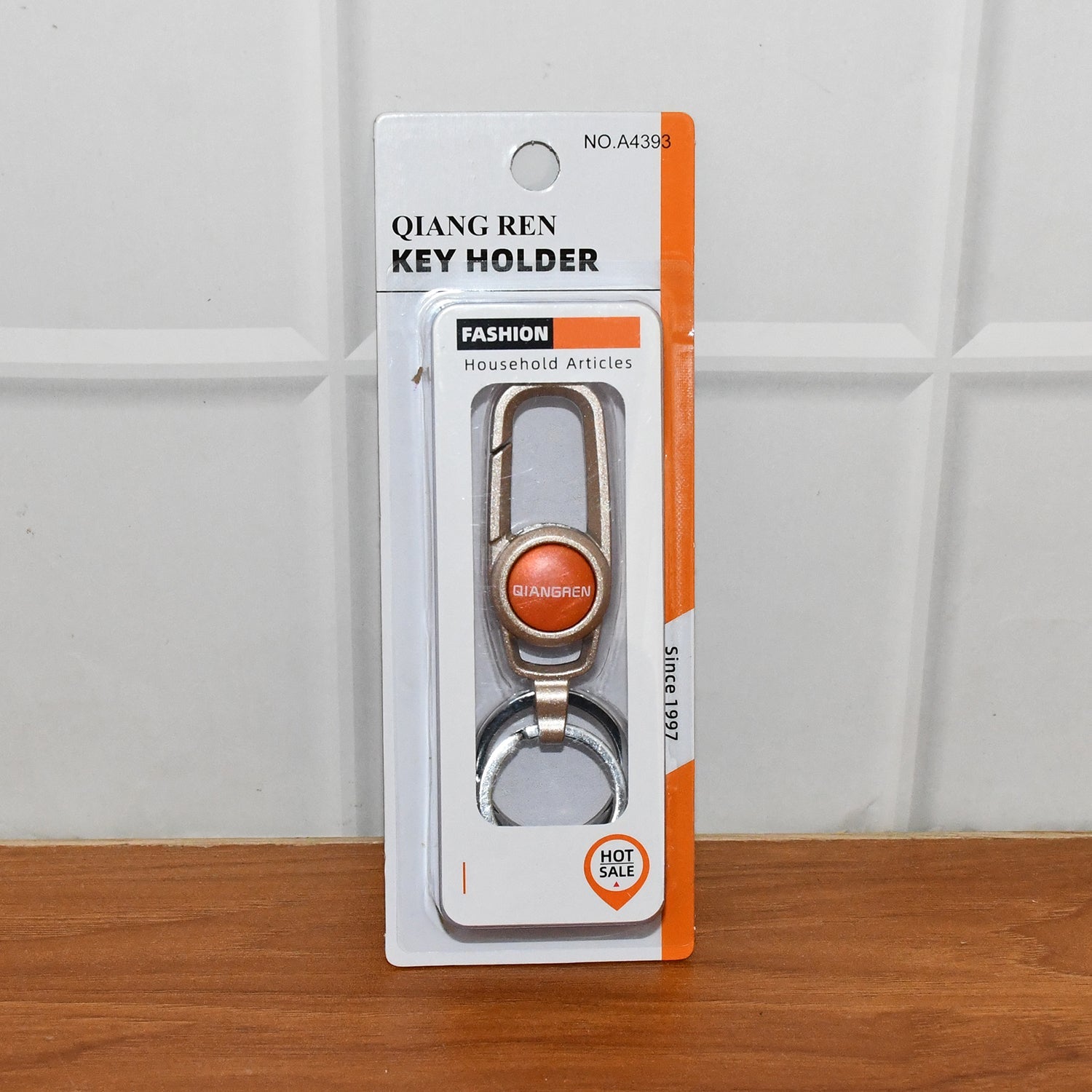 Lifestyle image of premium metal keychain carabiner clip used for key management