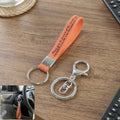 Colorful silicone wrist strap keychain with metal ring hook