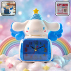 Colorful cartoon bunny angel kids alarm clock with detailed design