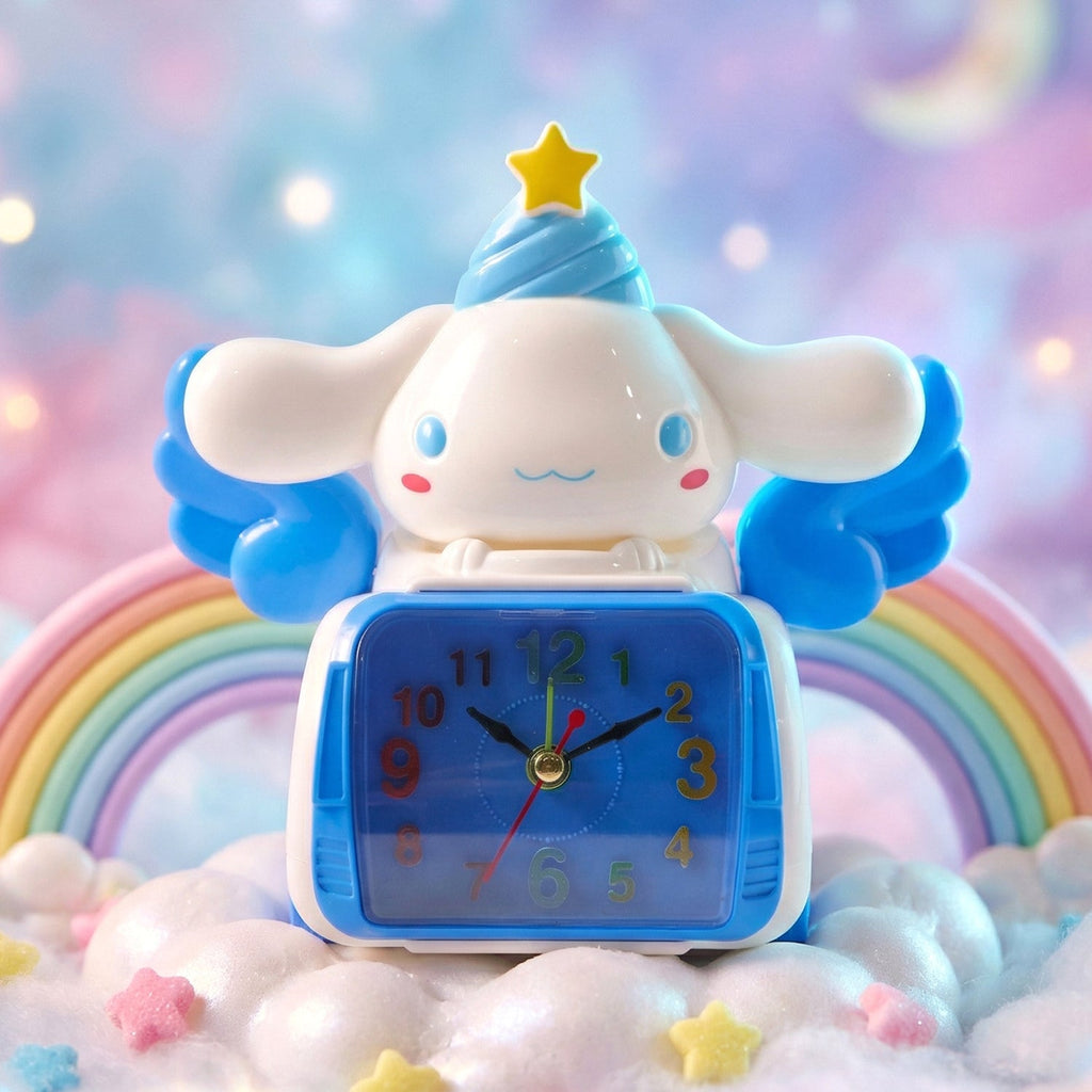 Kids decorative bunny alarm clock with vibrant colors