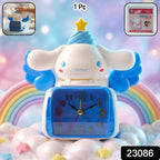 Cute bunny angel table clock with vibrant dial for kids' room decor