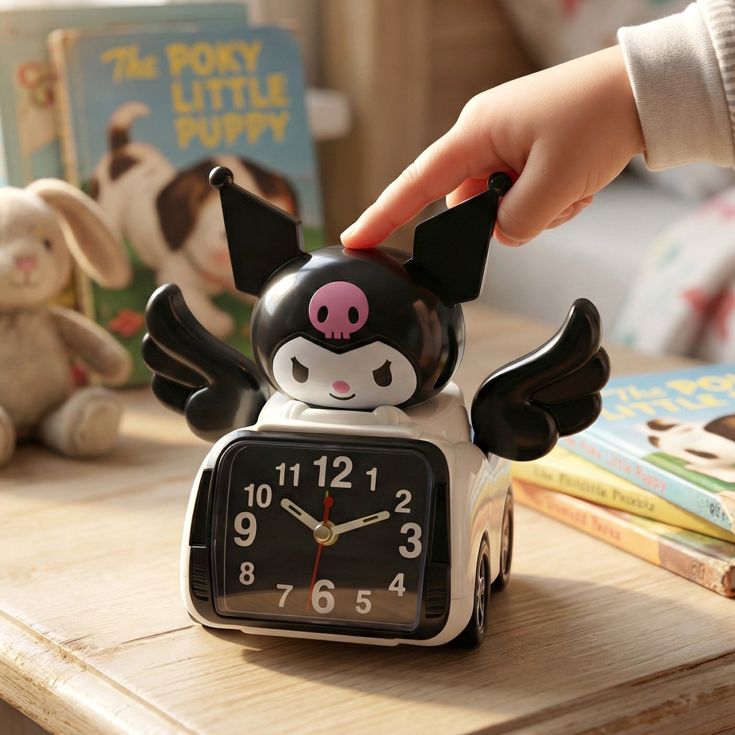 Small portable kids bedside alarm clock