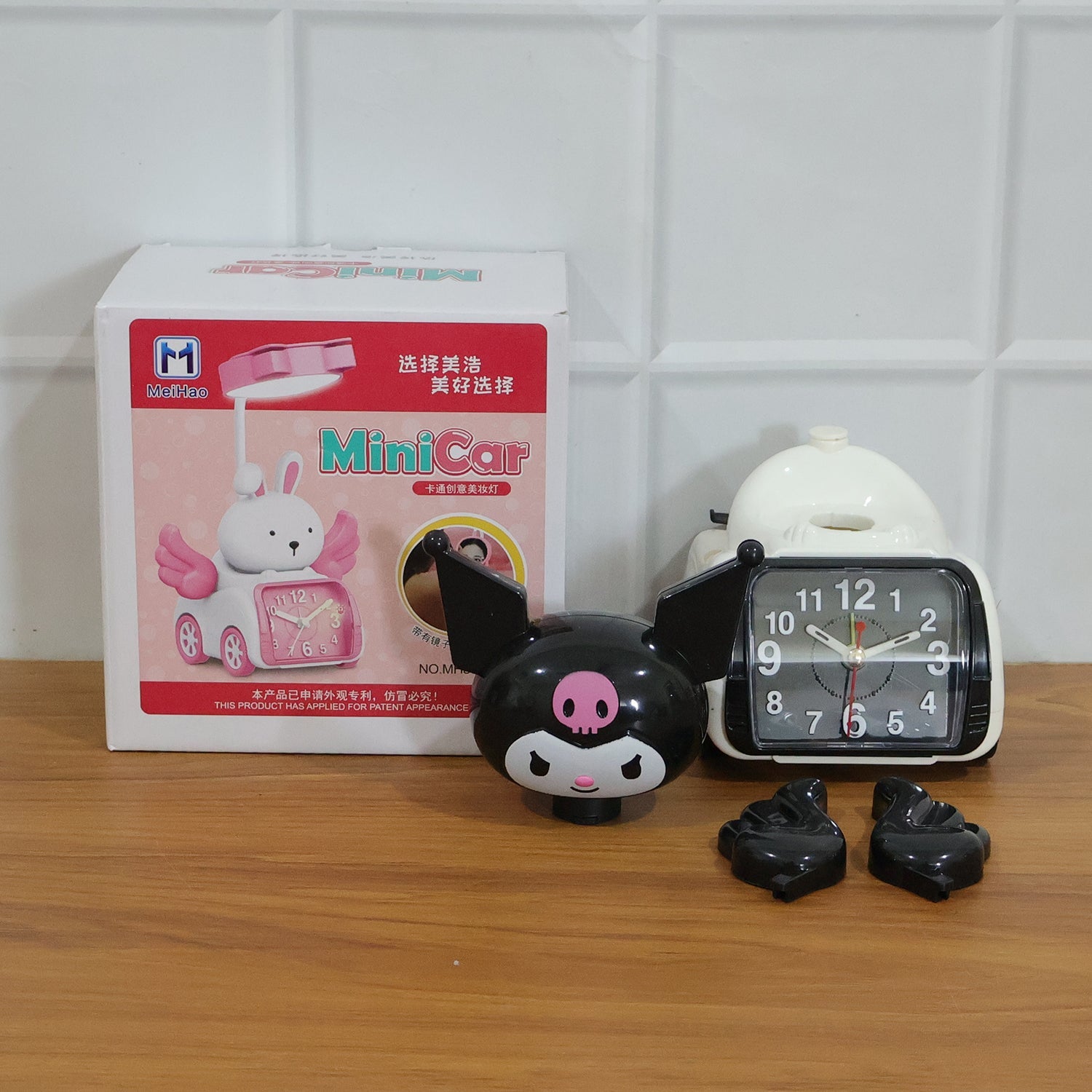 Cute bedside alarm clock with colorful design