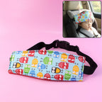 Soft padded baby head support strap suitable for stroller and car seat use