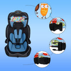 Close-up detail of padded baby sleeping head support strap for travel comfort